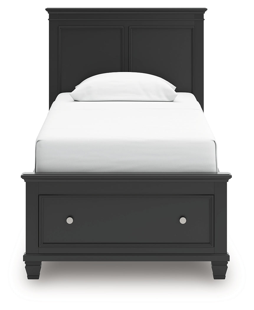 Lanolee Black Twin Panel Storage Bed by Ashley at Eve Furniture