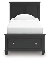 Lanolee Black Twin Panel Storage Bed by Ashley at Eve Furniture