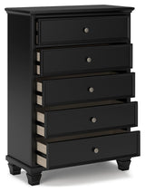 Lanolee Black Chest of Drawers by Ashley at Eve Furniture