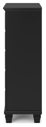 Lanolee Black Chest of Drawers by Ashley at Eve Furniture