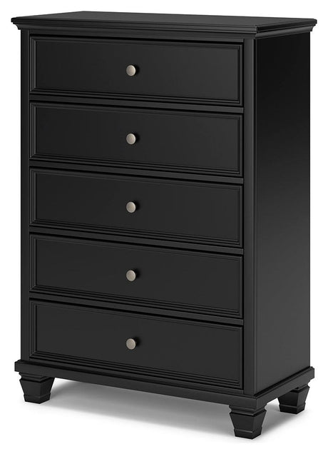 Lanolee Black Chest of Drawers by Ashley at Eve Furniture