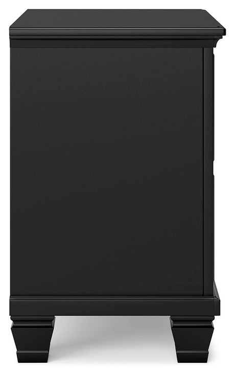 Lanolee Black Nightstand by Ashley at Eve Furniture