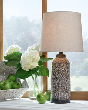 Lanson Antique Bronze Finish Table Lamp by Ashley at Eve Furniture