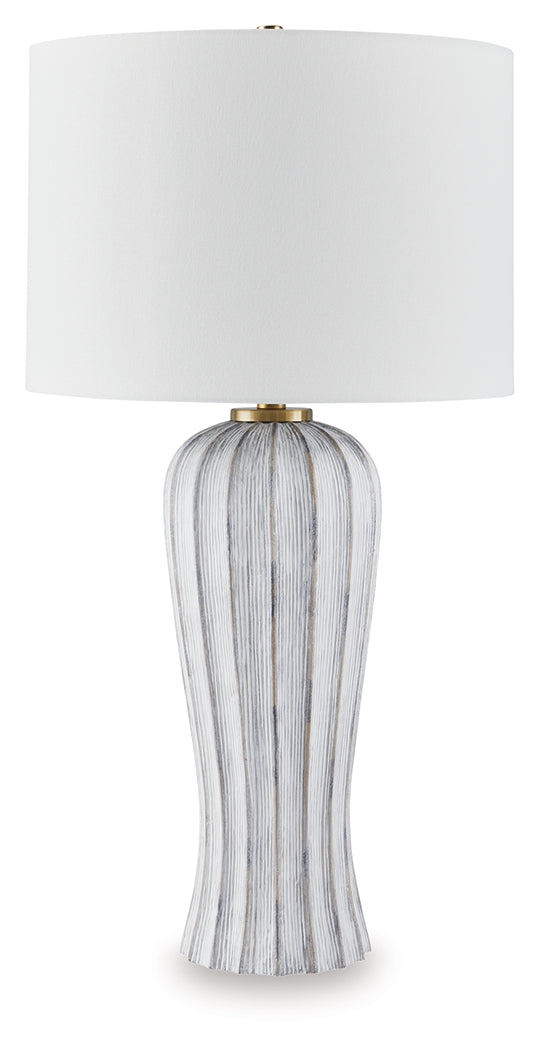 Lanwell Antique Gray Table Lamp by Ashley at Eve Furniture
