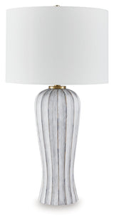 Lanwell Antique Gray Table Lamp by Ashley at Eve Furniture