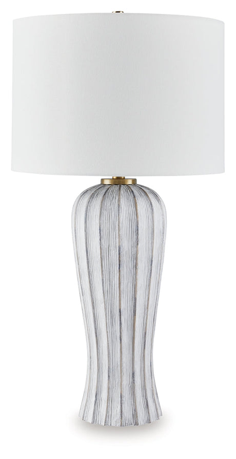 Lanwell Antique Gray Table Lamp by Ashley at Eve Furniture