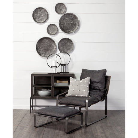 Lanx Set of 3 Decorative Black/Grey Metal Plates by Mercana at Eve Furniture