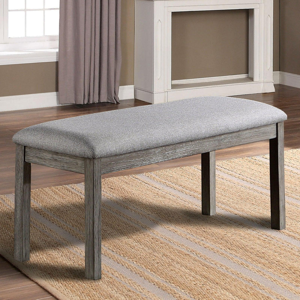 Laquila Gray Bench by Furniture of America at Eve Furniture