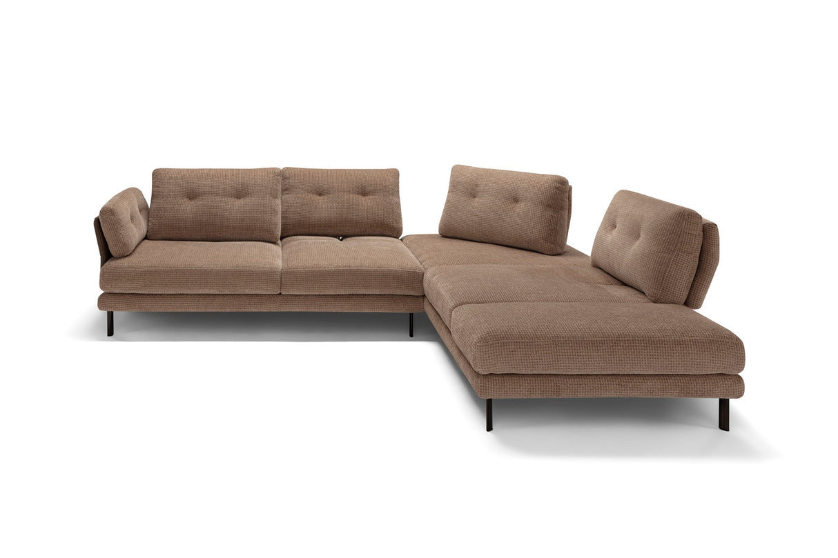 Lara Sectional in Fabric & Leather by ESF Furniture at Eve Furniture