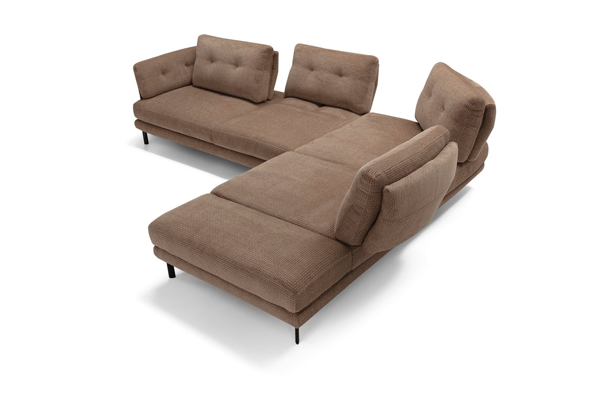 Lara Sectional in Fabric & Leather by ESF Furniture at Eve Furniture