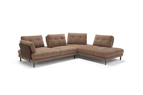 Lara Sectional in Fabric & Leather by ESF Furniture at Eve Furniture