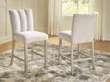 Larawyn Bisque Counter Height Barstool, Set of 2 by Ashley at Eve Furniture