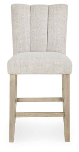 Larawyn Bisque Counter Height Barstool, Set of 2 by Ashley at Eve Furniture