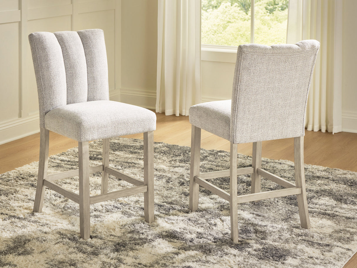 Larawyn Bisque Counter Height Set by Ashley at Eve Furniture