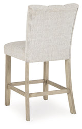 Larawyn Bisque Counter Height Barstool, Set of 2 by Ashley at Eve Furniture