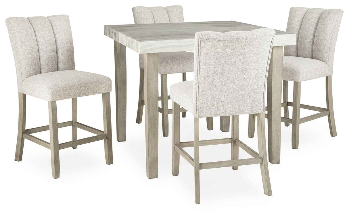 Larawyn Bisque Counter Height Set by Ashley at Eve Furniture