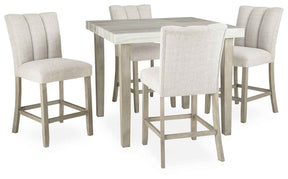 Larawyn Bisque Counter Height Set by Ashley at Eve Furniture