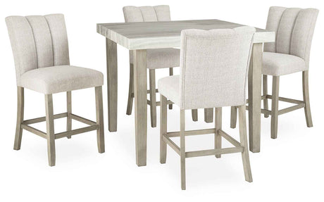 Larawyn Bisque Counter Height Set by Ashley at Eve Furniture