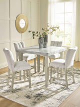 Larawyn Bisque Counter Height Set by Ashley at Eve Furniture