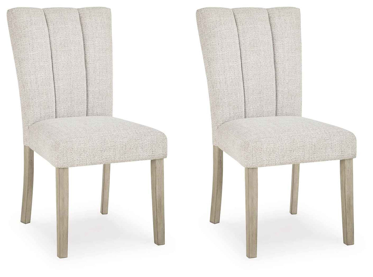 Larawyn Bisque Dining Chair, Set of 2 by Ashley at Eve Furniture