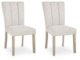 Larawyn Bisque Dining Chair, Set of 2 by Ashley at Eve Furniture