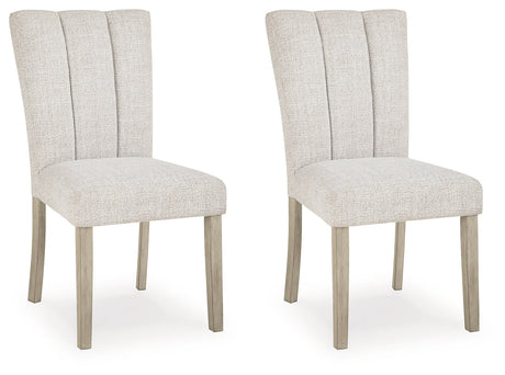Larawyn Bisque Dining Chair, Set of 2 by Ashley at Eve Furniture
