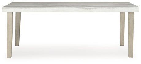 Larawyn Bisque Marble Top Dining Table by Ashley at Eve Furniture