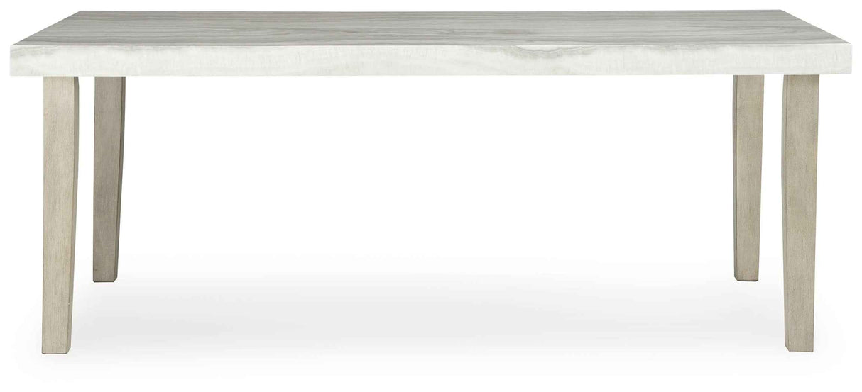 Larawyn Bisque Marble Top Dining Table by Ashley at Eve Furniture