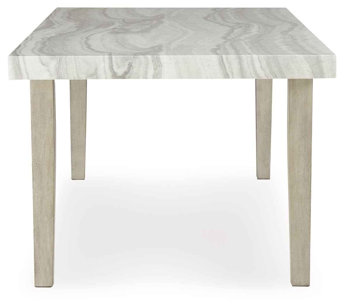 Larawyn Bisque Marble Top Dining Table by Ashley at Eve Furniture