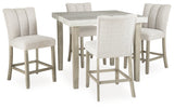 Larawyn Bisque Counter Height Set by Ashley at Eve Furniture