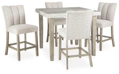 Larawyn Bisque Counter Height Set by Ashley at Eve Furniture