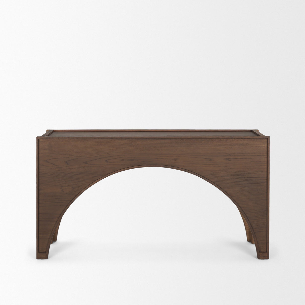 Laraya Dark Brown Wood Arched Console Table by Mercana at Eve Furniture