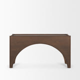 Laraya Dark Brown Wood Arched Console Table by Mercana at Eve Furniture