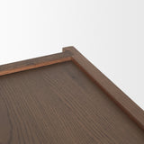 Laraya Dark Brown Wood Arched Console Table by Mercana at Eve Furniture