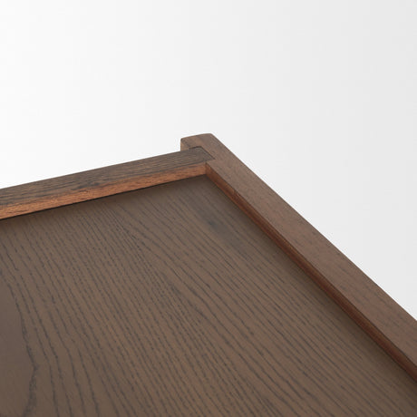 Laraya Dark Brown Wood Arched Console Table by Mercana at Eve Furniture