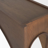 Laraya Dark Brown Wood Arched Console Table by Mercana at Eve Furniture