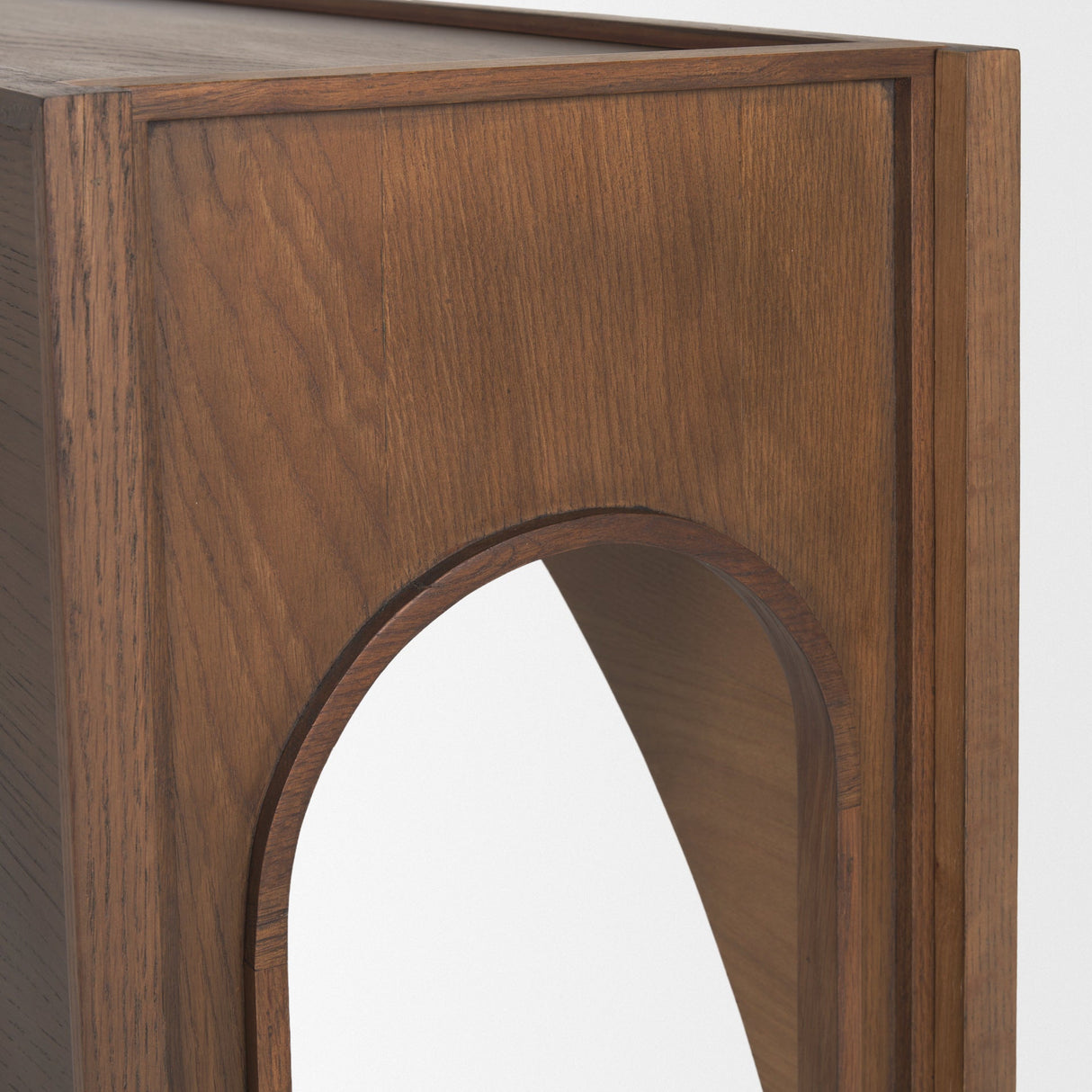 Laraya Dark Brown Wood Arched Console Table by Mercana at Eve Furniture