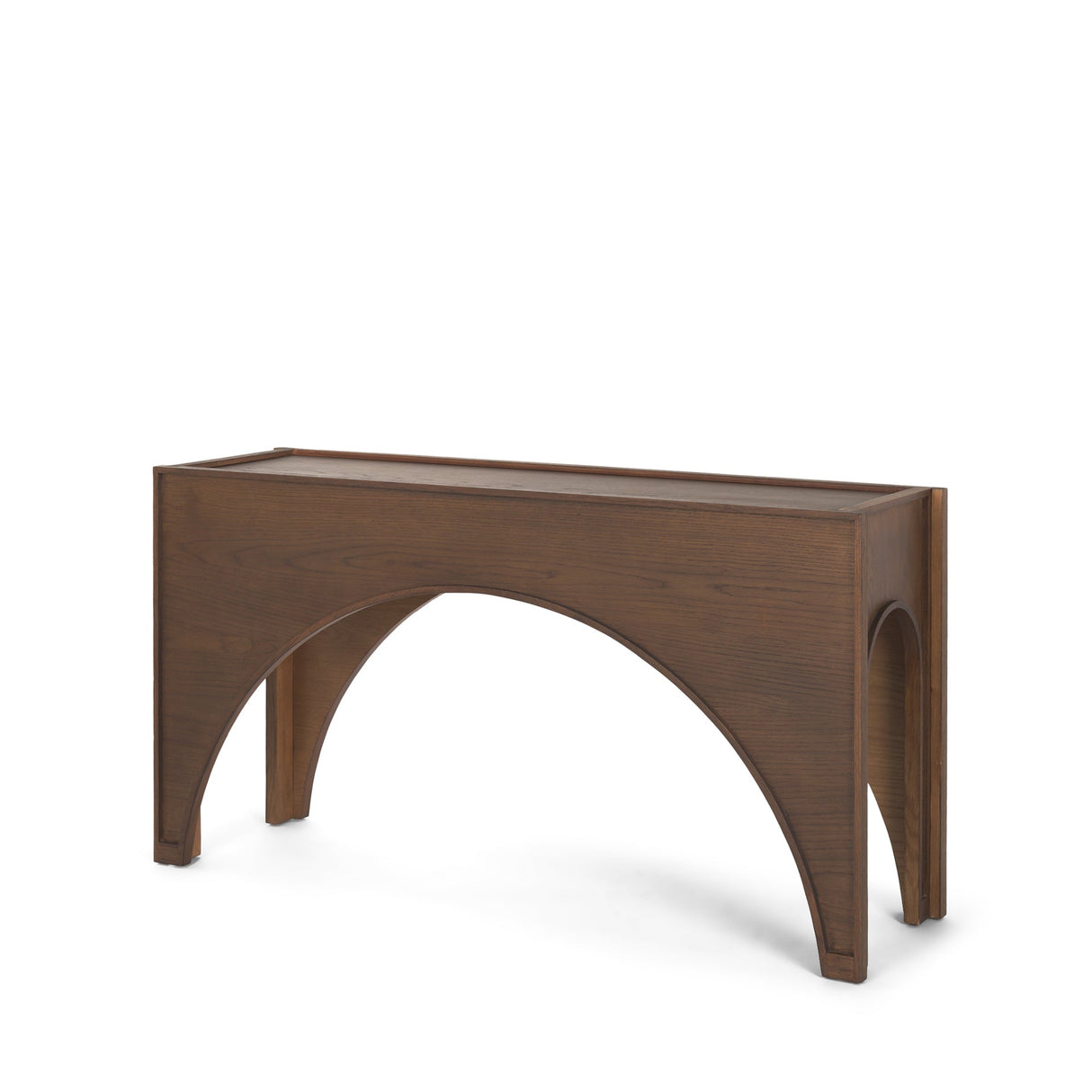 Laraya Dark Brown Wood Arched Console Table by Mercana at Eve Furniture