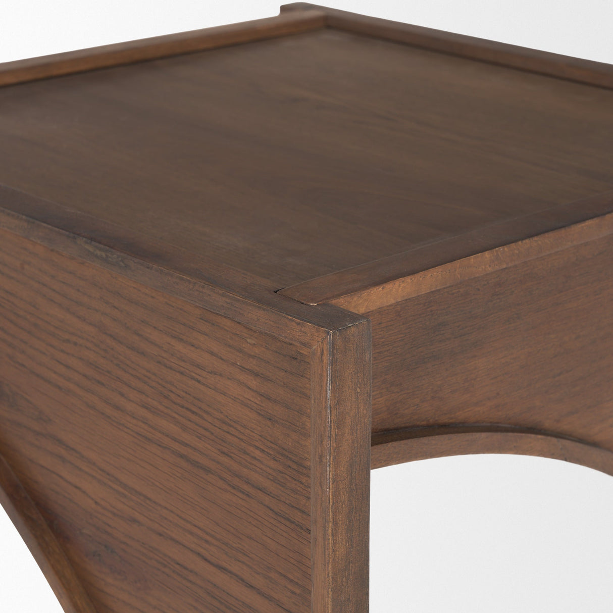 Laraya Medium Brown Wood w/ Arches End Table by Mercana at Eve Furniture