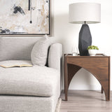 Laraya Medium Brown Wood w/ Arches End Table by Mercana at Eve Furniture
