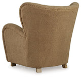 Larbell Camel Accent Chair by Ashley at Eve Furniture