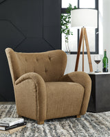 Larbell Camel Accent Chair by Ashley at Eve Furniture