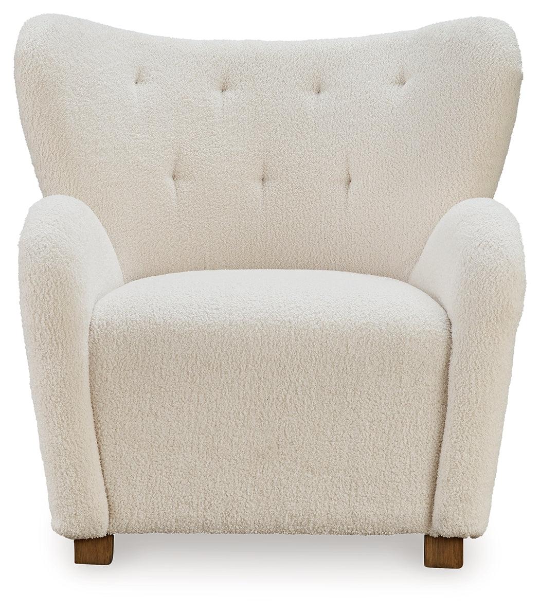 Larbell Ecru Accent Chair by Ashley at Eve Furniture