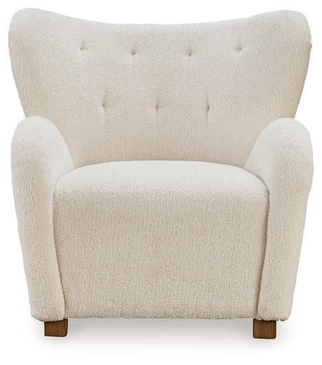 Larbell Ecru Accent Chair by Ashley at Eve Furniture