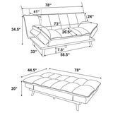 Laredo Upholstered Convertible Sofa Bed Grey