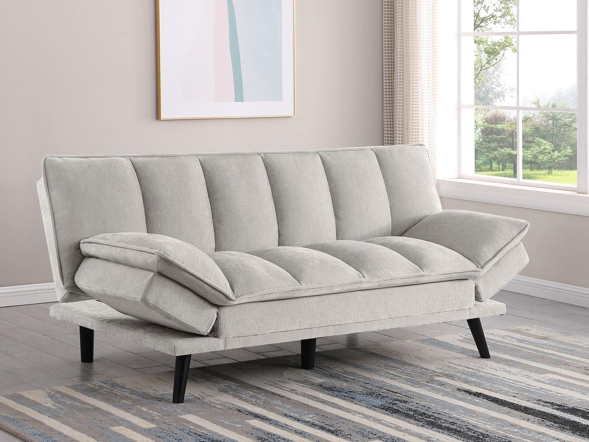 Laredo Upholstered Tufted Convertible Sofa Bed Light Grey by Coaster at Eve Furniture