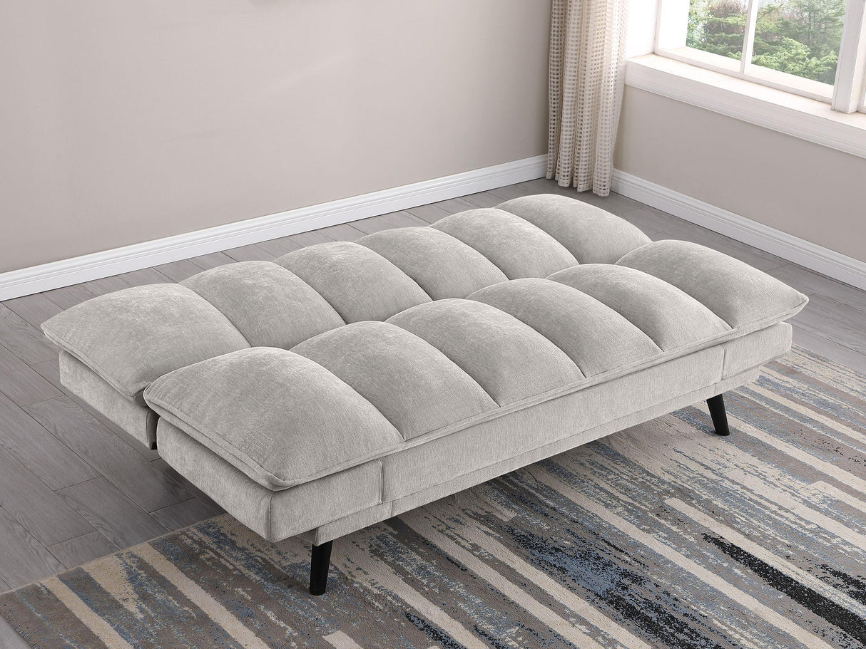 Laredo Upholstered Tufted Convertible Sofa Bed Light Grey by Coaster at Eve Furniture