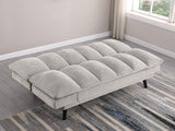 Laredo Upholstered Tufted Convertible Sofa Bed Light Grey by Coaster at Eve Furniture