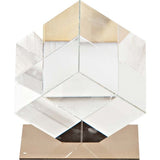 Lareina II Large 5L x 5W Clear Glass Cube by Mercana at Eve Furniture