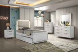 Lareina Pearl White 5-Piece Twin Bedroom Set by Furniture of America at Eve Furniture
